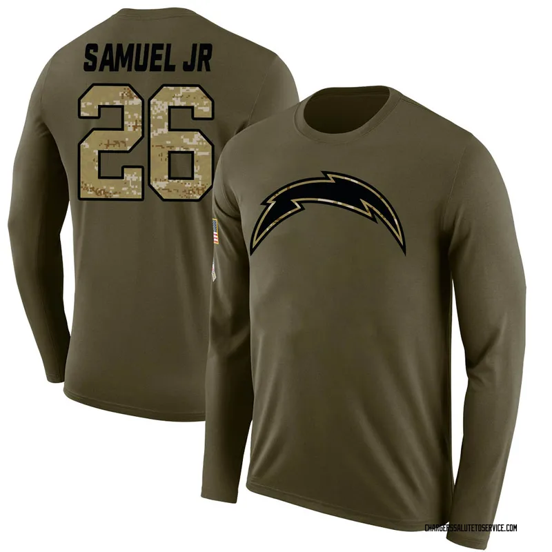 Women's Asante Samuel Jr. 2020 Salute To Service Performance T-Shirt -  Black - Tshirtsedge